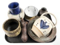 A group of Scandinavian studio pottery items,