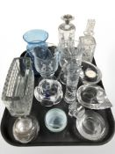 A group of Scandlinavian glass wares, drinking glasses, tea light holders,