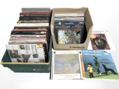 LP vinyl records and box sets of classical music.