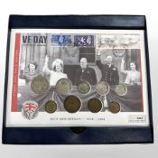 A Westminster commemorative coin cover / The VE Day nine coin collection,