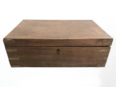 A 19th century mahogany writing slope, width 47 cm.