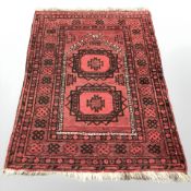 A Turkoman rug, Afghanistan, 115 cm x 83 cm.