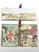 An early 20th century artist's sketchbook containing watercolours and pencil sketches,