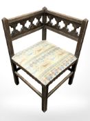 A beech corner chair.