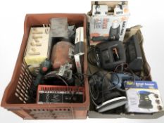 A quantity of power tools including Black & Decker, Powercraft, a bench grinder, etc.