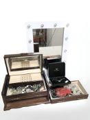 Modern jewellery box and contents,