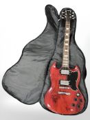 A Westfield electric guitar in soft carry bag