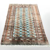 A Lahore Bokhara rug, Pakistan, 177 cm x 123 cm.