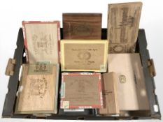 A quantity of cigar boxes.