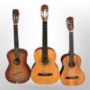 Three accoustic guitars