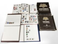 Several albums of stamps including locomotives and mixed world stamps.