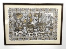 Continental School : Figures with camels, watercolour, 92 cm x 61 cm.