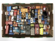 Assorted play worn die cast vehicles including Corgi.