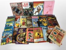 A quantity of comics and annuals, a copy of the Radio Times Royal Wedding issue of November 1973,