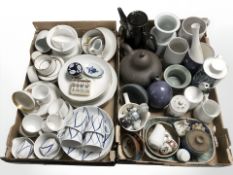 A group of part tea sets, tea and coffee pots,