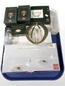 A group of boxed Holmegaard Christmas ornaments,