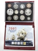 A Royal Mint United Kingdom proof set 2005.