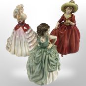 Three Royal Doulton figurines, Kelly HN 4157,
