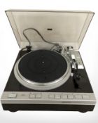 A Denon Quartz high performance fully automatic turn table (continental wiring)