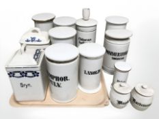 A group of Danish glazed earthenware storage jars,