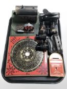 A live steam stationary engine, together with a Chinese compass, two pairs of opera glasses,