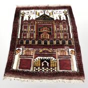 A Balouch prayer rug, Afghanistan, 113 cm x 86 cm.