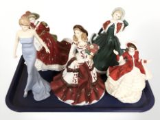 Five Royal Doulton figures comprising of Christmas Day 2001, 2005,