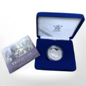 A United Kingdom 2005 silver proof commemorative crown 'The Battle of Trafalgar'.