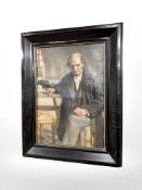 A Andersen : Portrait of a gentleman seated by a table, oil on canvas, 29 cm x 41 cm.