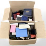 A large quantity of antique and modern boxes for watches, rings, earrings, pendants, bracelets,