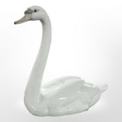 A Lladro swan, No. 5230, boxed.