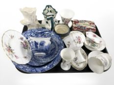 Various china including Royal Winton trinket box, Masons chartreuse jug,