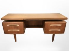 A G Plan Fresco teak dressing table, 152 cm x 46 cm x 70 cm.