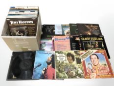 Vinyl LP records including Neil Diamond, Johnny Cash, Shirley Bassey, Cliff Richard,