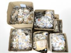 A vast quantity of 20th century loose stamps.