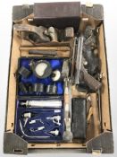 Miscellaneous items including a Webley Premier air pistol (as found), various gauges,