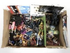 A collection of Japanese anime figurines including Speed Racer, Space Channel 5, etc.