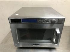 A Panasonic NE-1846 commercial benchtop microwave.