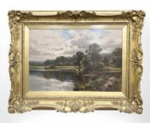 Henry H Parker (1858-1930) On the Avon, Near Stratford, oil on canvas, signed verso, 50cm by 75cm.