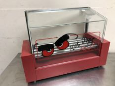 A commercial hotdog stand.