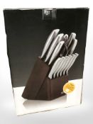 A Hobo thirteen piece knife set and block, boxed.