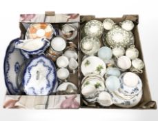Assorted tea china including Colclough, Czechoslovakian, blue and white tureen, table ware,