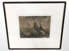 After Samuel Bak : The Summit, etching numbered 6 of 60, signed in pencil, 22 cm x 29 cm.