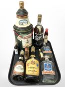 Various bottles of alcohol including Bell's whisky Christmas 1989, in carton,