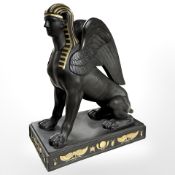 A Wedgwood The Egyptian Collection Sitting Sphinx, limited edition number 74 of 100, height 22.5cm.