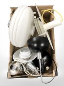 A group of contemporary Scandinavian light fittings.