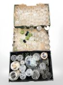 A large quantity of 20th century drinking glasses, kitchen storage jars, etc.