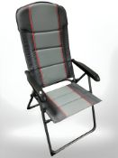 A folding camping/garden chair