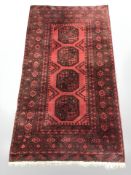 A Turkoman rug, Afghanistan, 202 cm x 104 cm.