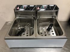 A Zokop commercial double fryer.